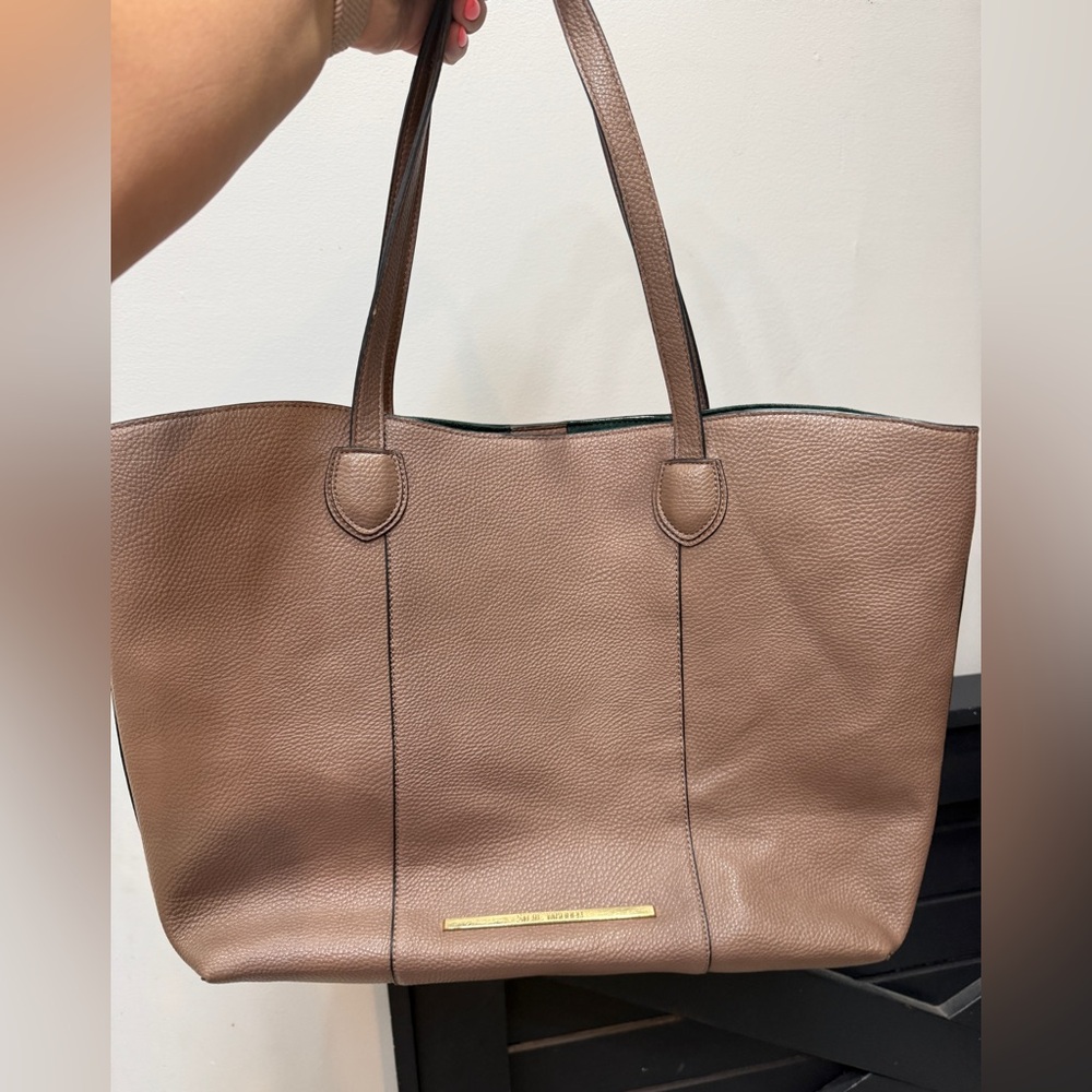 Steve Madden Blush Pebbled Reversible Tote Shoulder Bag
